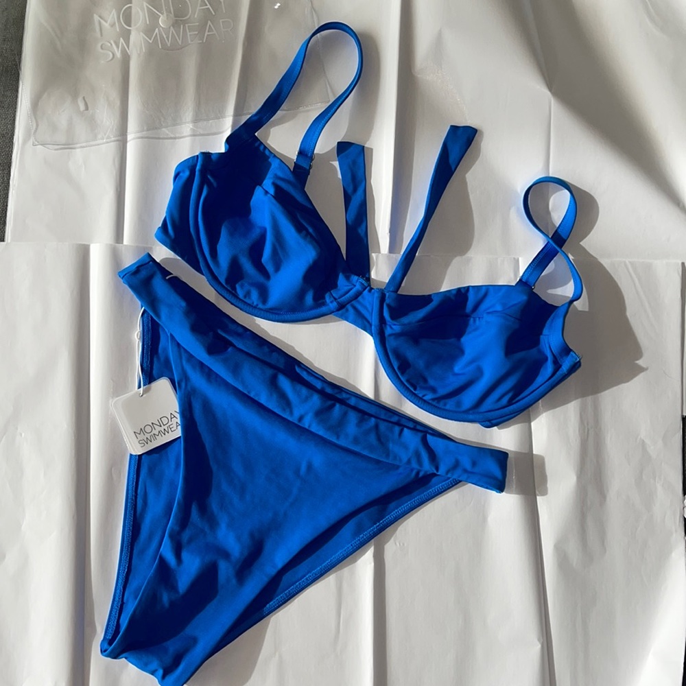 NWT | Monday Swimwear | Blue/ Azure Jersey